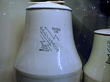 The 1929 Revigator (sometimes misspelled Revigorator) was a pottery crock lined with radioactive ore that emitted radon. Revigorator.jpg