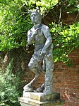 Statue of Pan circa 35m south-east of the Stables, Painswick House