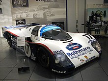 La Porsche 962C ayant remporté les 24 Heures du Mans