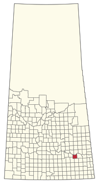 Location of the RM of Wolseley No. 155 in Saskatchewan
