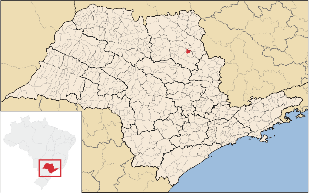 Localização de Serrana em São Paulo