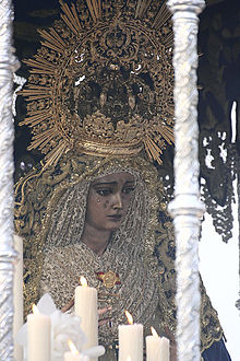 The abolition of Friday of Sorrows of the Virgin Mary is an example of changes in the Liturgical Calendar after the council. The Virgin of Hope of Macarena, Spain. SemanaSantaSevillaAguas2.jpg