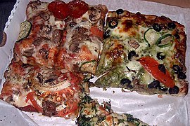 A Sicilian pizza