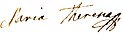 Maria Terezia a Austriei's signature