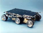 Mars rover Sojourner in cruise configuration Sojourner in cruise configuration.gif