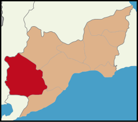 Map showing Malkara District in Tekirdağ Province