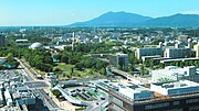 Tsukuba Center and Mount Tsukuba in background