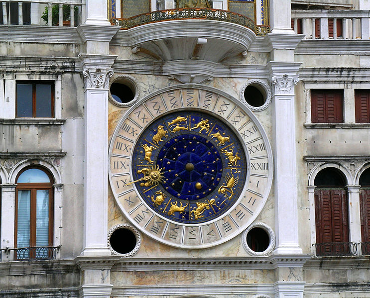 File:Venice clocktower in Piazza San Marco (torre dell'orologio) clockface.jpg