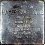 Stolperstein für Mayer Szaje Wohl (Rosengasse 1)