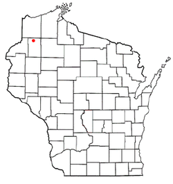 Location of Minong, Wisconsin