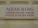 Alban Berg - Gedenktafel