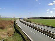 A 14 bei Wöbbelin ohne Standstreifen (April 2010)