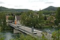 Rheinbrücke Zurzach–Rheinheim, deutsche Zollkontrollstelle im Hintergrund