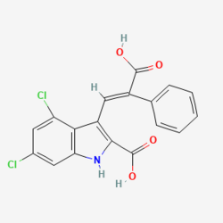 (E)-3-(2-Carboxy-2-phenylvinyl)-4,6-dichloro-1H-indole-2-carboxylic acid