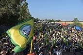 Indian farmers protesting on the March to Delhi in November 2020