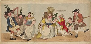 'A Welch wedding' satirical cartoon c. 1780 A Welch wedding. Satire c.1780.jpg