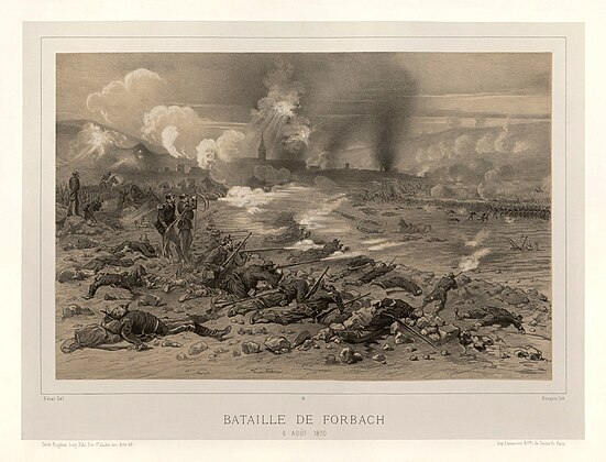 Battle of Forbach by Jean-Adolphe Bocquin after Jules Férat, restored by Adam Cuerden