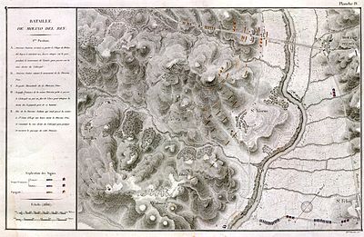 Map shows the Battle of Molins de Rei