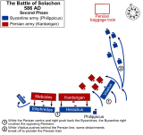 Second phase of the battle, with Vitalius's breakthrough on the Byzantine right.