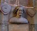 Buste en pierre de Benesch de Weitenmühle, dans la cathédrale de Prague (après 1380), à sa droite, son blason.