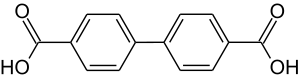 Strukturformel von Biphenyl-4,4′-dicarboxylsäure