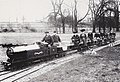 Winterfahrt an der Brücke bei der Blakesley Station der East and West Joint Railway