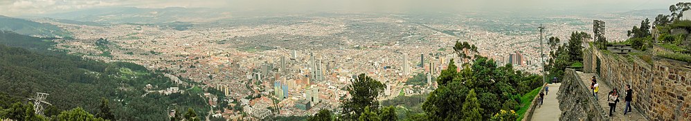 Panoramo pri Bogota.