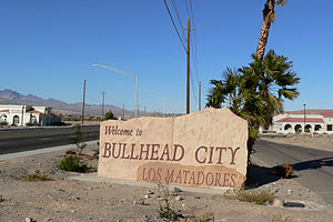 Sign for Bullhead City, Arizona