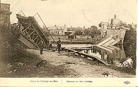 Le pont de Choisy-au-Bac en 1915.