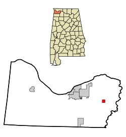 Location of Leighton, Alabama