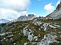 Pragser Dolomiten von der Dreizinnenhütte aus gesehen