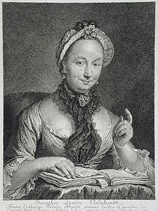 Rəssamın həyat yoldaşı Doroti Luiza Vaydubandt Şmidtin portreti, 1761, Los Anceles Dairəsi Sənət Muzeyi