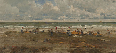 Les Pêcheurs sur la plage.