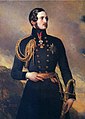 Franz Xaver Winterhalter: Prinz Albert von Sachsen-Coburg und Gotha, 1842. Der Gemahl der englischen Königin Victoria entsprach vollkommen dem Bild männlicher Schönheit. Perfekter Wuchs und Haltung wurden auch bei Männern durch eine leicht geschnürte Taille unterstrichen.