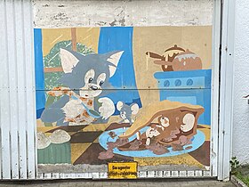 Tom, Tuffy et Jerry (fresque à Ingolstadt en Allemagne).