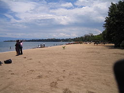 Strand i Gisenyi, vid Kivusjön.