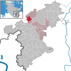 Elhelyezkedése Schleswig-Holstein térképén