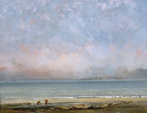 La Plage à Trouville, de Courbet, 1865.