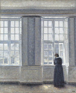 HAMMERSHØI Vilhelm The Tall Windows 1913