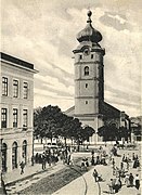 Még toronysisakkal az 1900-as évek elején (Haranghy György felvétele)