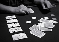 An image of a person playing the poker varient...