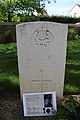 Tombe de Samuel Siddon (York and Lancaster Regiment) tué au combat le 18 septembre 1918.