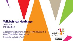 WikiAfrica Heritage introductory session