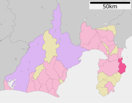 Situering van Itō in de prefectuur Shizuoka