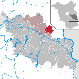 Läget för kommunen Jacobsdorf i Landkreis Oder-Spree