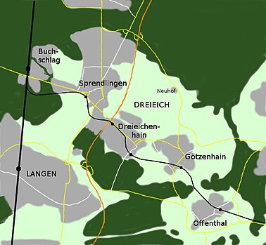 Mappa di Dreieich