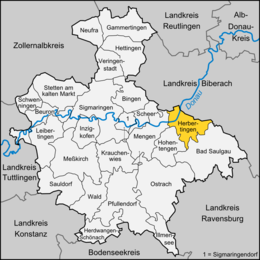 Herbertingen - Localizazion