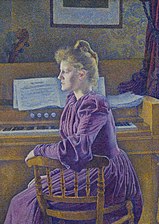 Maria Sèthe vid harmonium av Théo van Rysselberghe, omkring 1891