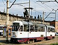 Gelede tram 626 op lijn 3, nabij de station Szczecin Główny; 2006.