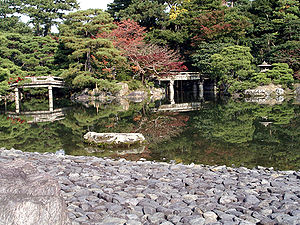 Kyoto imperial palace garden in Kyoto, Japan